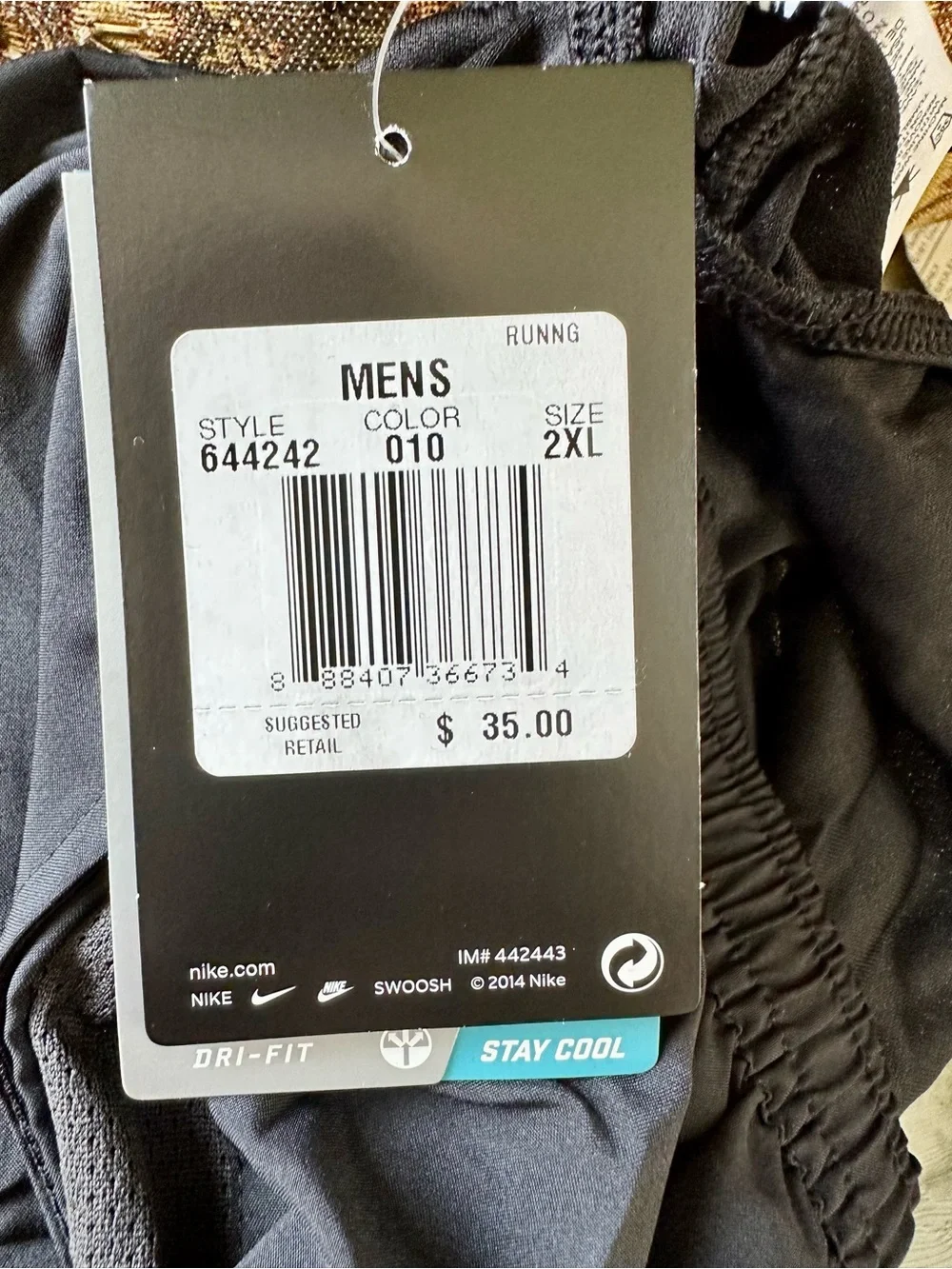 NWT Nike Black Athletic Shorts with Drawstring